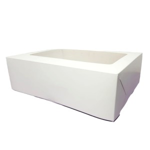 PACKING CAJA DESAYUNO BLANCA C/VISOR 34.5x26.2x10.8cm COD305